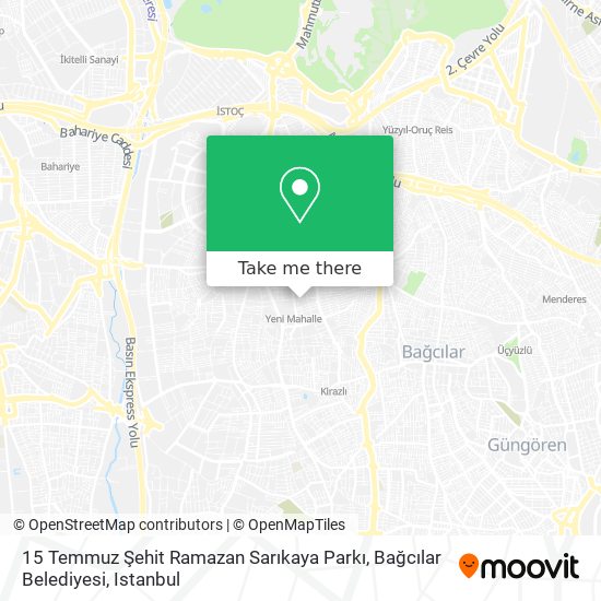 15 Temmuz Şehit Ramazan Sarıkaya Parkı, Bağcılar Belediyesi map