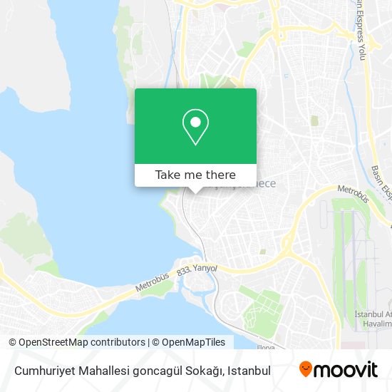 Cumhuriyet Mahallesi goncagül Sokağı map