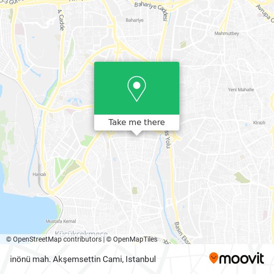 inönü mah. Akşemsettin Cami map