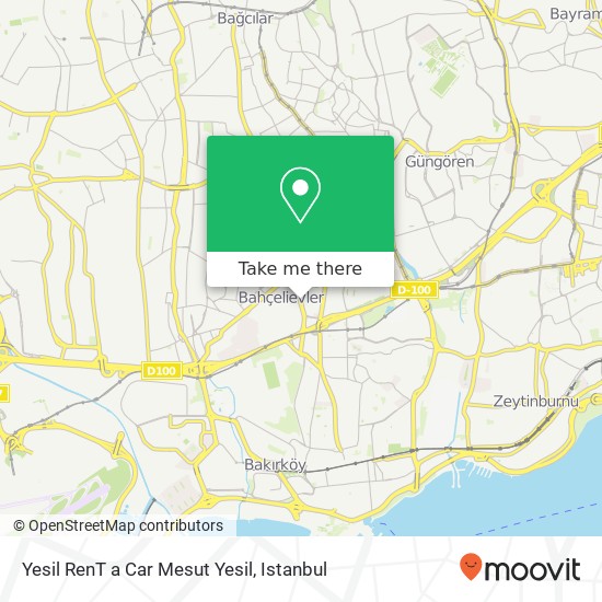 Yesil RenT a Car Mesut Yesil map