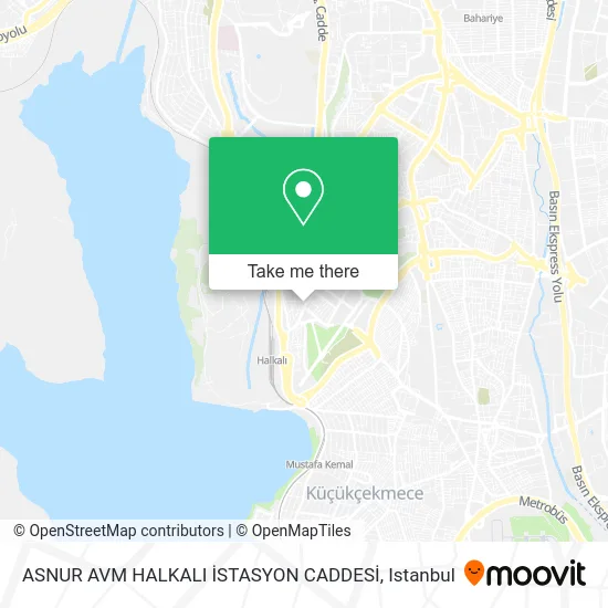 ASNUR AVM HALKALI İSTASYON CADDESİ map