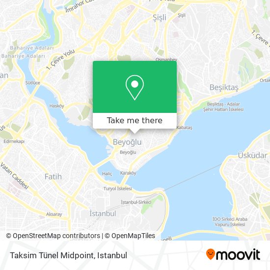 Taksim Tünel Midpoint map