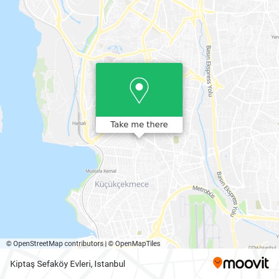 how to get to kiptas sefakoy evleri in kucukcekmece by bus cable car train or metro