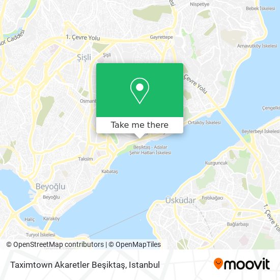 Taximtown Akaretler Beşiktaş map