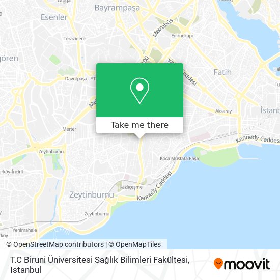 T.C  Biruni Üniversitesi Sağlık Bilimleri Fakültesi map