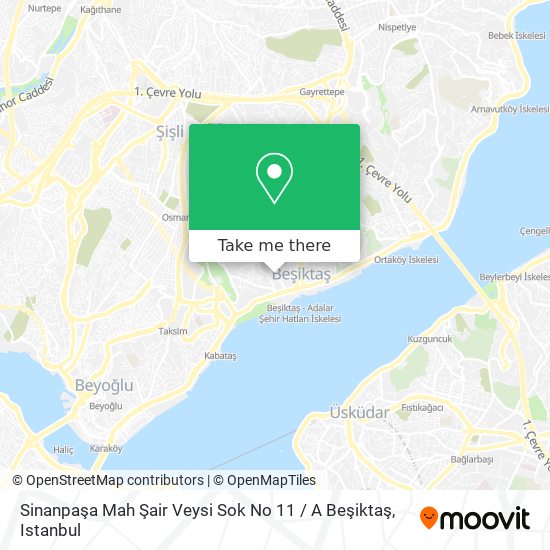 Sinanpaşa Mah Şair Veysi Sok No 11 / A Beşiktaş map