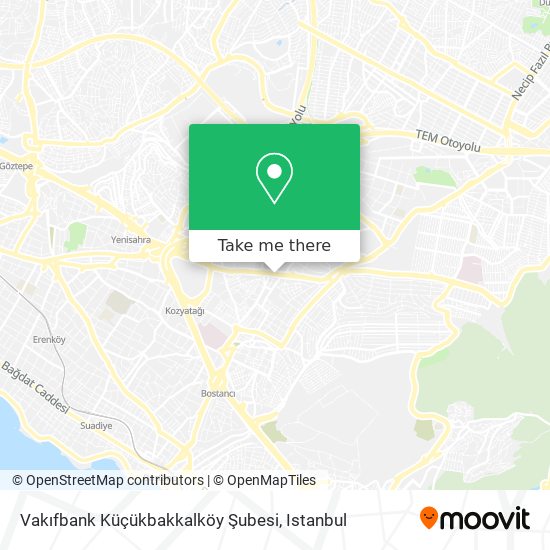 Vakıfbank Küçükbakkalköy Şubesi map