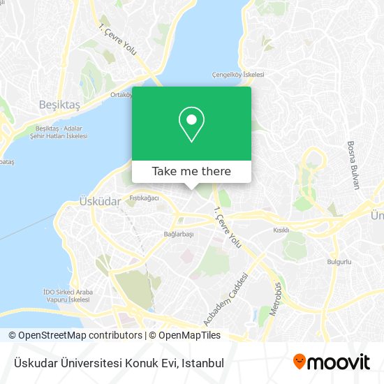 Üskudar Üniversitesi Konuk Evi map