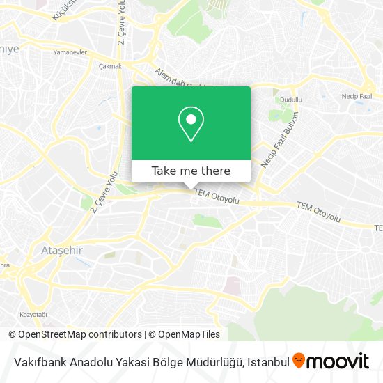Vakıfbank Anadolu Yakasi Bölge Müdürlüğü map