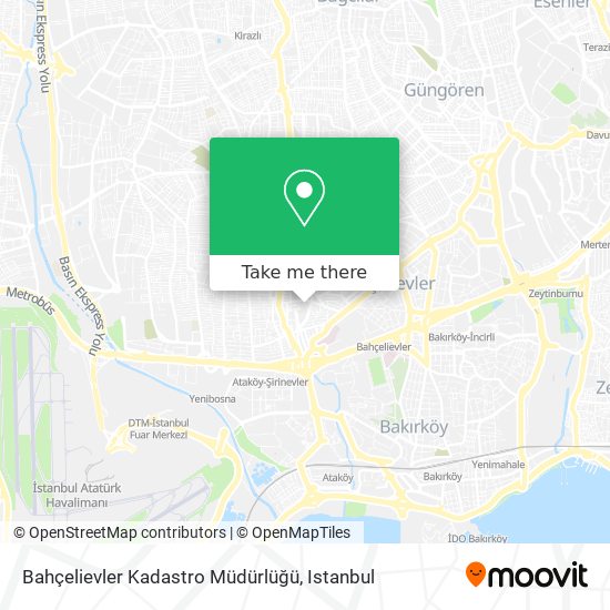 Bahçelievler Kadastro Müdürlüğü map