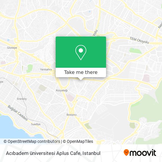 Acıbadem üniversitesi Aplus Cafe map