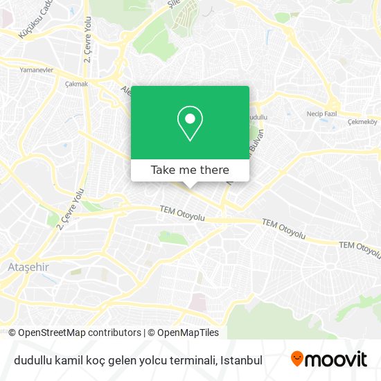 dudullu kamil koç gelen yolcu terminali map