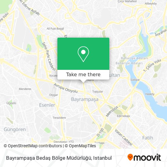 Bayrampaşa Bedaş Bölge Müdürlüğü map