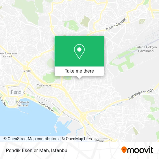 Pendik Esenler Mah map