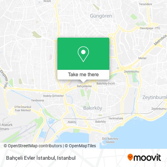 Bahçeli Evler İstanbul map