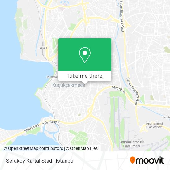Sefaköy Kartal Stadı map