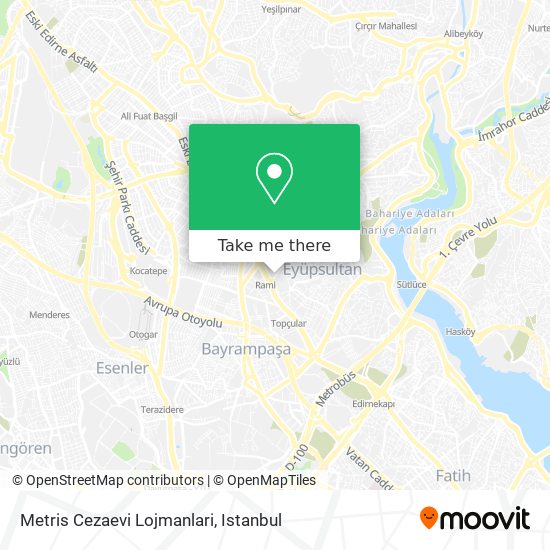 how to get to metris cezaevi lojmanlari in eyup by bus metro cable car tram train or ferry