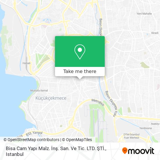 Bisa Cam Yapı Malz. İnş. San. Ve Tic. LTD. ŞTİ. map