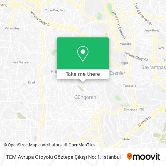 TEM Avrupa Otoyolu Göztepe Çıkışı No: 1 map