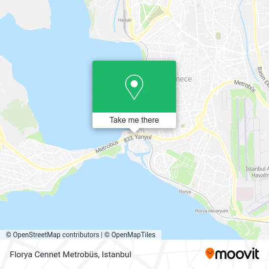 Florya Cennet Metrobüs map