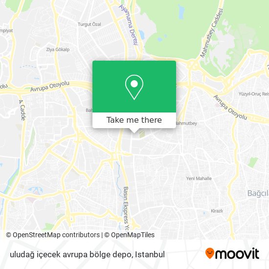 uludağ içecek avrupa bölge depo map