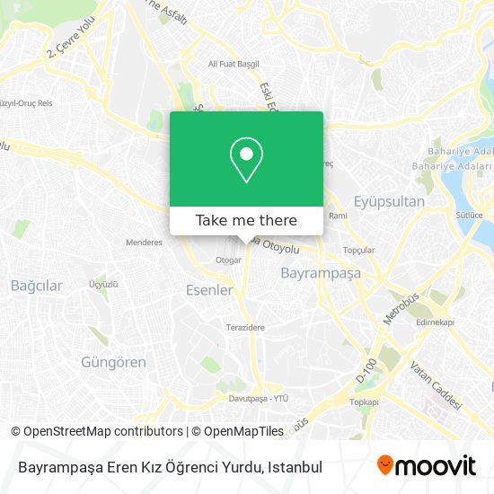 Bayrampaşa Eren Kız Öğrenci Yurdu map