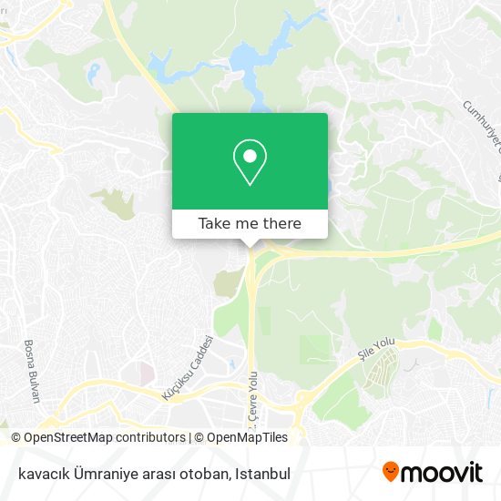 kavacık Ümraniye arası otoban map