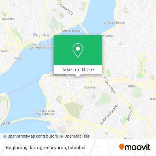 Bağlarbaşı kız öğrenci yurdu map