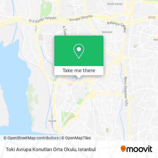 Toki Avrupa Konutları Orta Okulu map