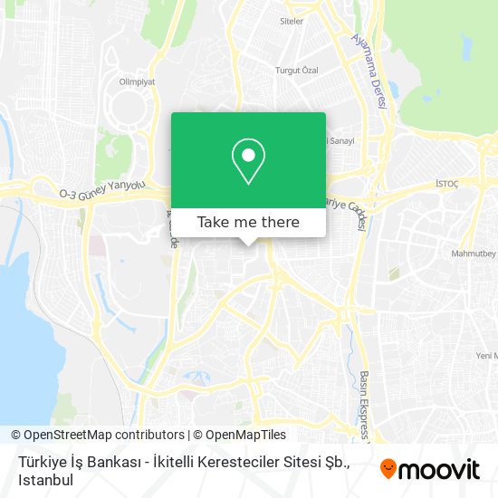 Türkiye İş Bankası - İkitelli Keresteciler Sitesi Şb. map