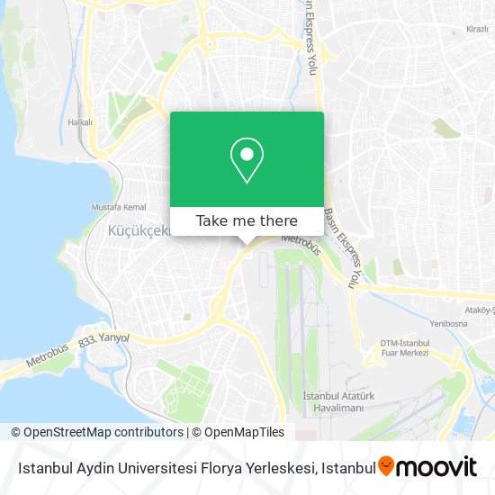 Istanbul Aydin Universitesi Florya Yerleskesi map