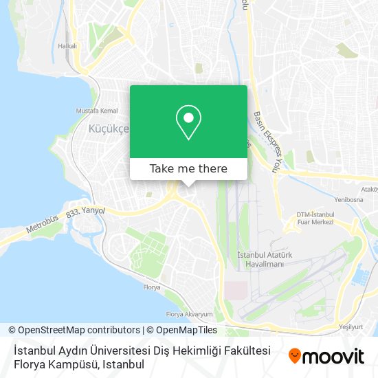 İstanbul Aydın Üniversitesi Diş Hekimliği Fakültesi Florya Kampüsü map