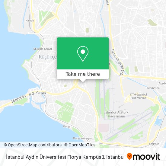İstanbul Aydın Üniversitesi Florya Kampüsü map