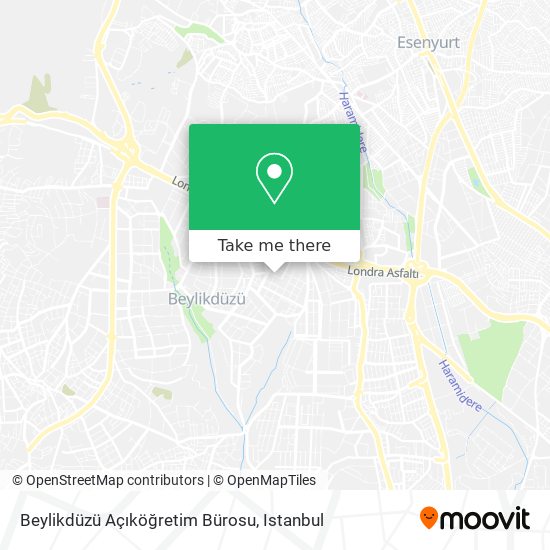 Beylikdüzü Açıköğretim Bürosu map