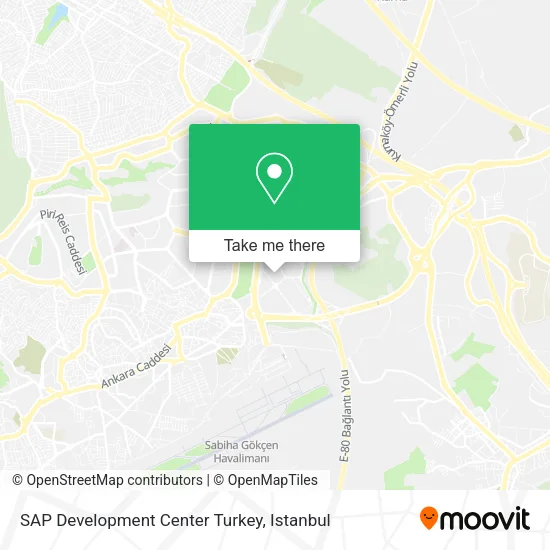 SAP Development Center Turkey map