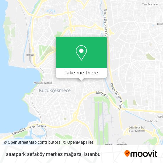 saatpark sefaköy merkez mağaza map