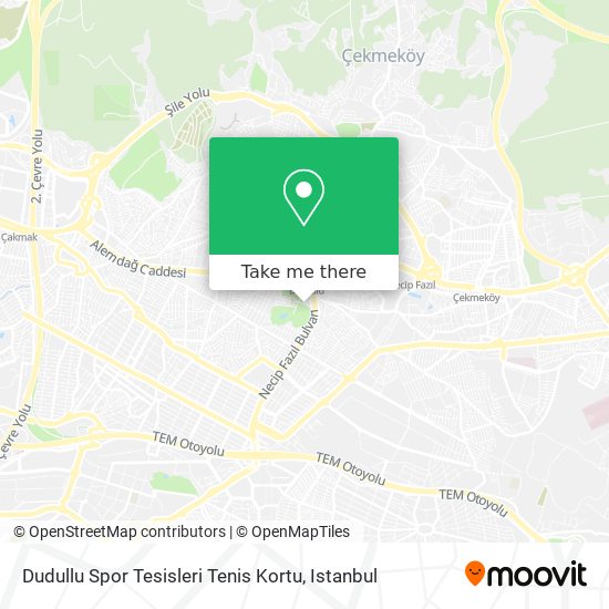 Dudullu Spor Tesisleri Tenis Kortu map