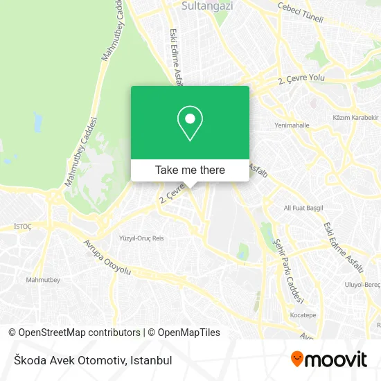 Škoda Avek Otomotiv map