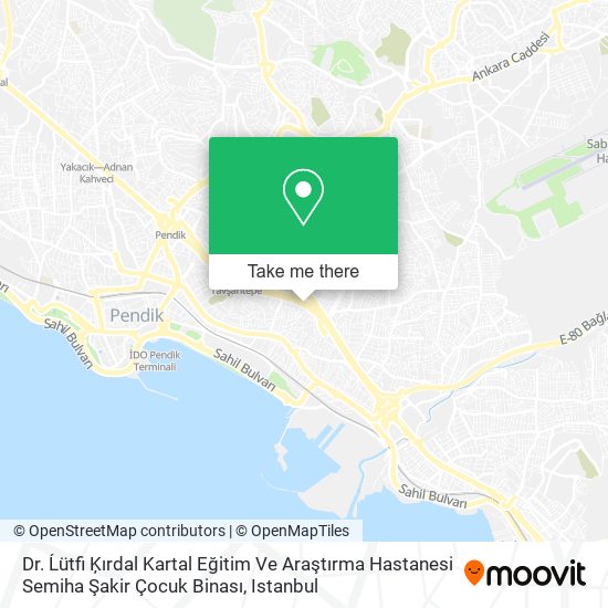Dr. Ĺütfi Ķırdal Kartal Eğitim Ve Araştırma Hastanesi Semiha Şakir Çocuk Binası map