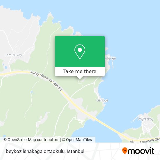beykoz ishakağa ortaokulu map