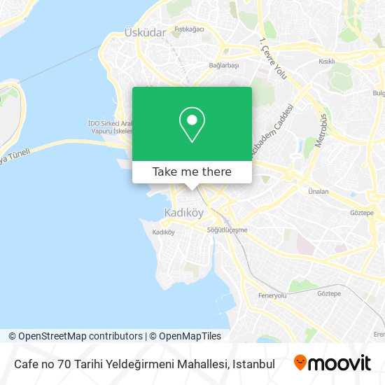 Cafe no 70 Tarihi Yeldeğirmeni Mahallesi map