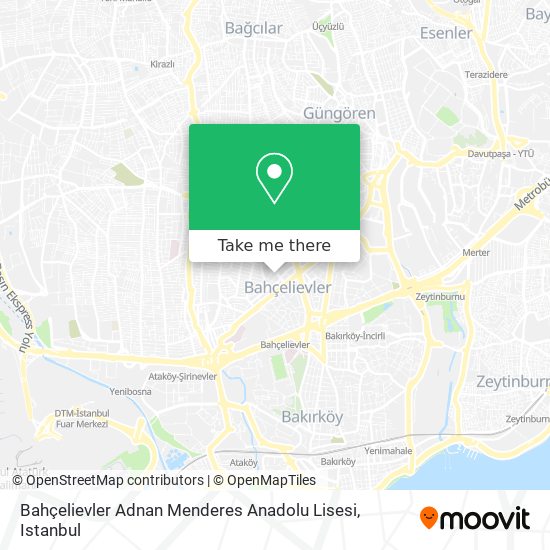 Bahçelievler Adnan Menderes Anadolu Lisesi map