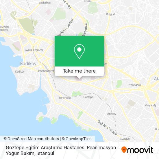 Göztepe Eğitim Araştırma Hastanesi Reanimasyon Yoğun Bakım map
