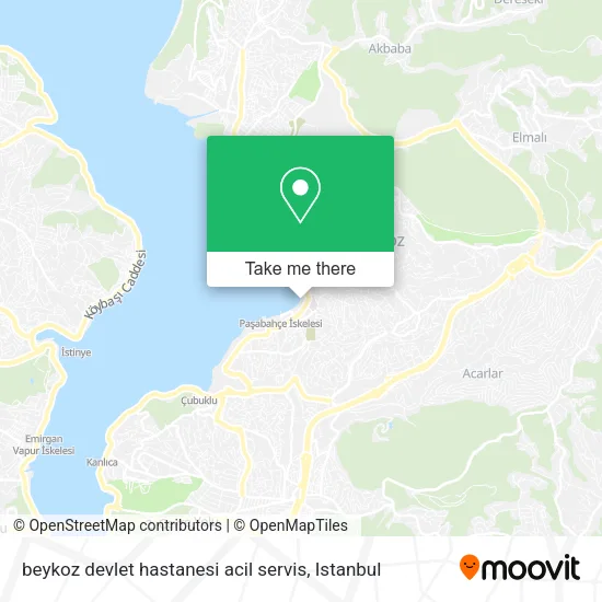 beykoz devlet hastanesi acil servis map