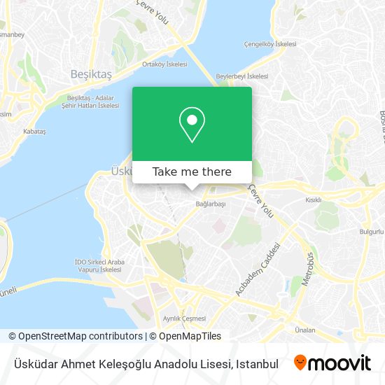 Üsküdar Ahmet Keleşoğlu Anadolu Lisesi map