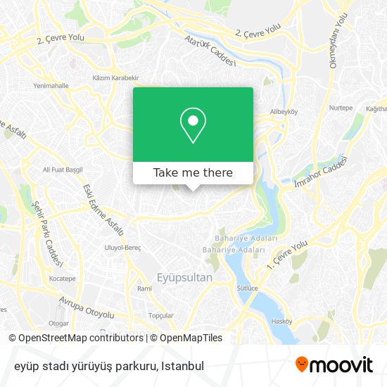 eyüp stadı yürüyüş parkuru map