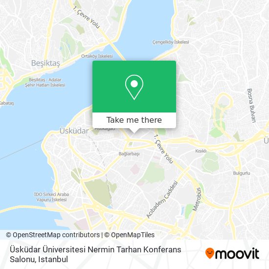 Üsküdar Üniversitesi Nermin Tarhan Konferans Salonu map