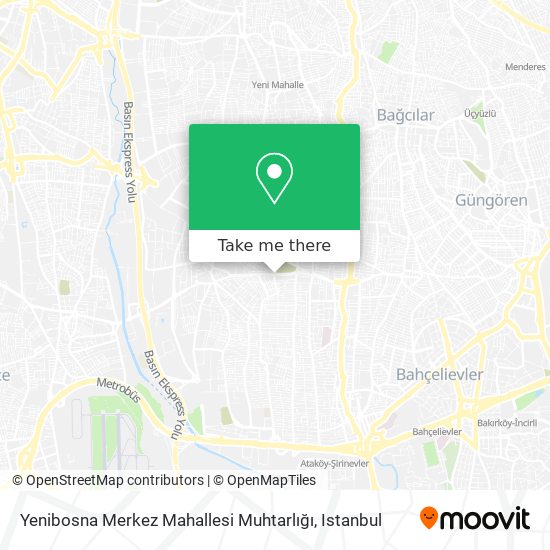 Yenibosna Merkez Mahallesi Muhtarlığı map