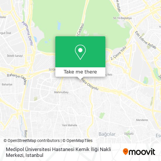 Medipol Üniversitesi Hastanesi Kemik İliği Nakli Merkezi map