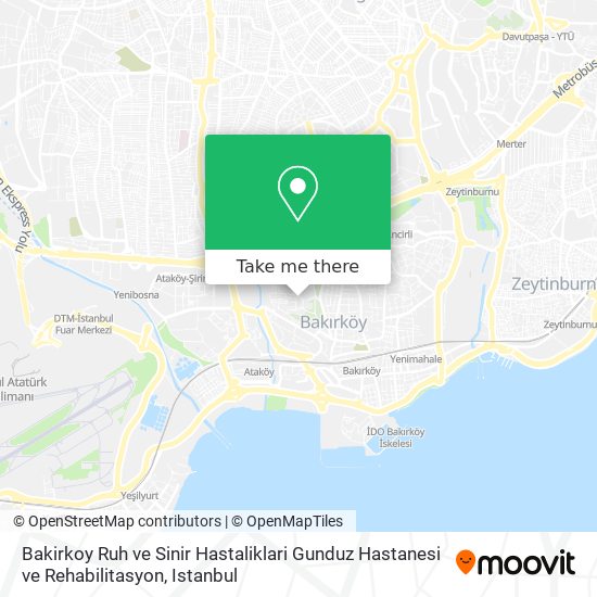 Bakirkoy Ruh ve Sinir Hastaliklari Gunduz Hastanesi ve Rehabilitasyon map